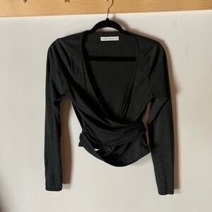 Outdoor voices wool wrap top